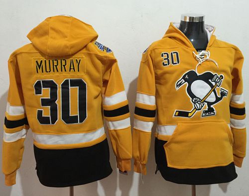 Penguins #30 Matt Murray Gold Sawyer Hooded Sweatshirt Stadium Series Stitched NHL Jersey